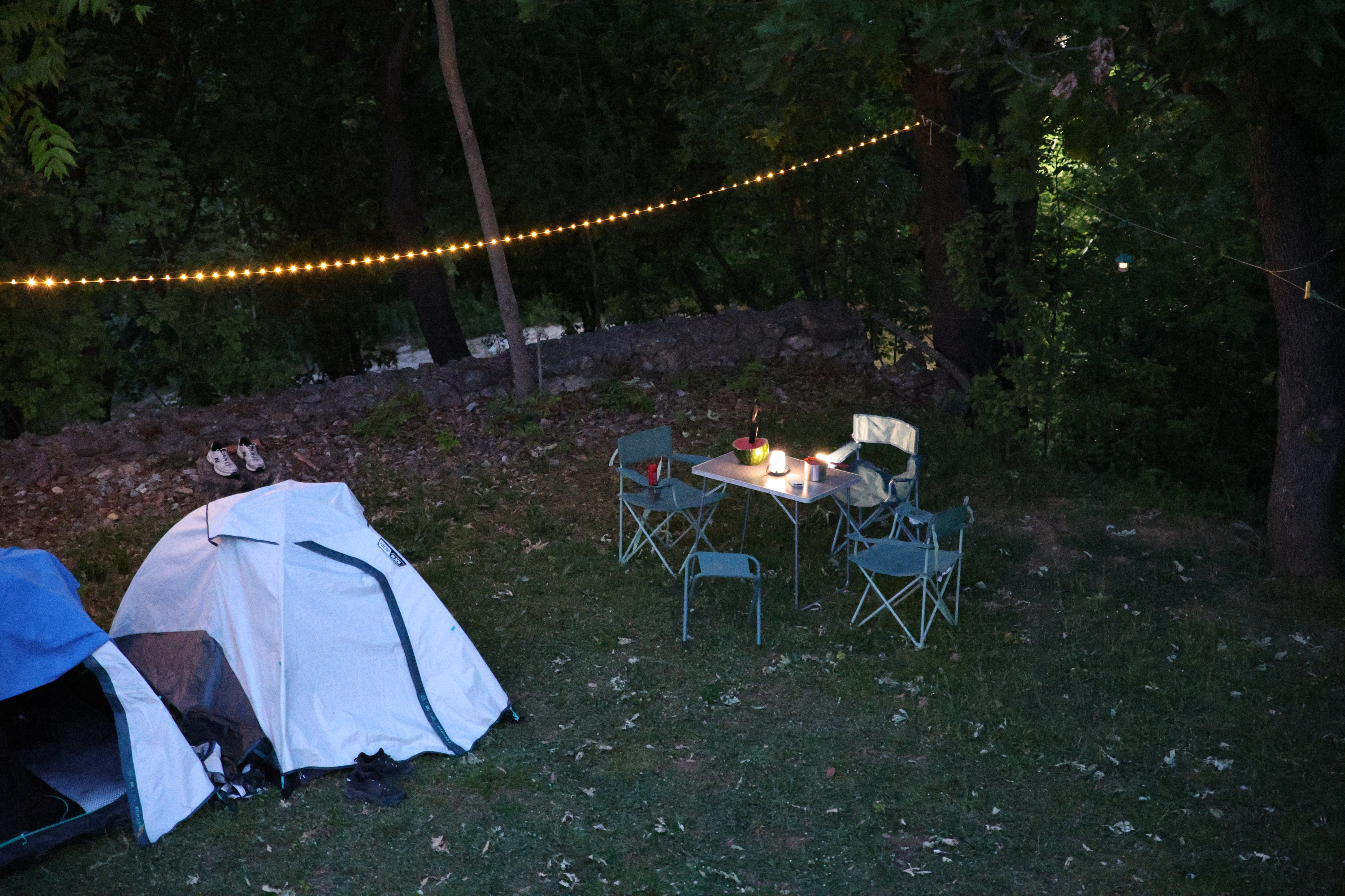 Camping Dajti — night atmosphere