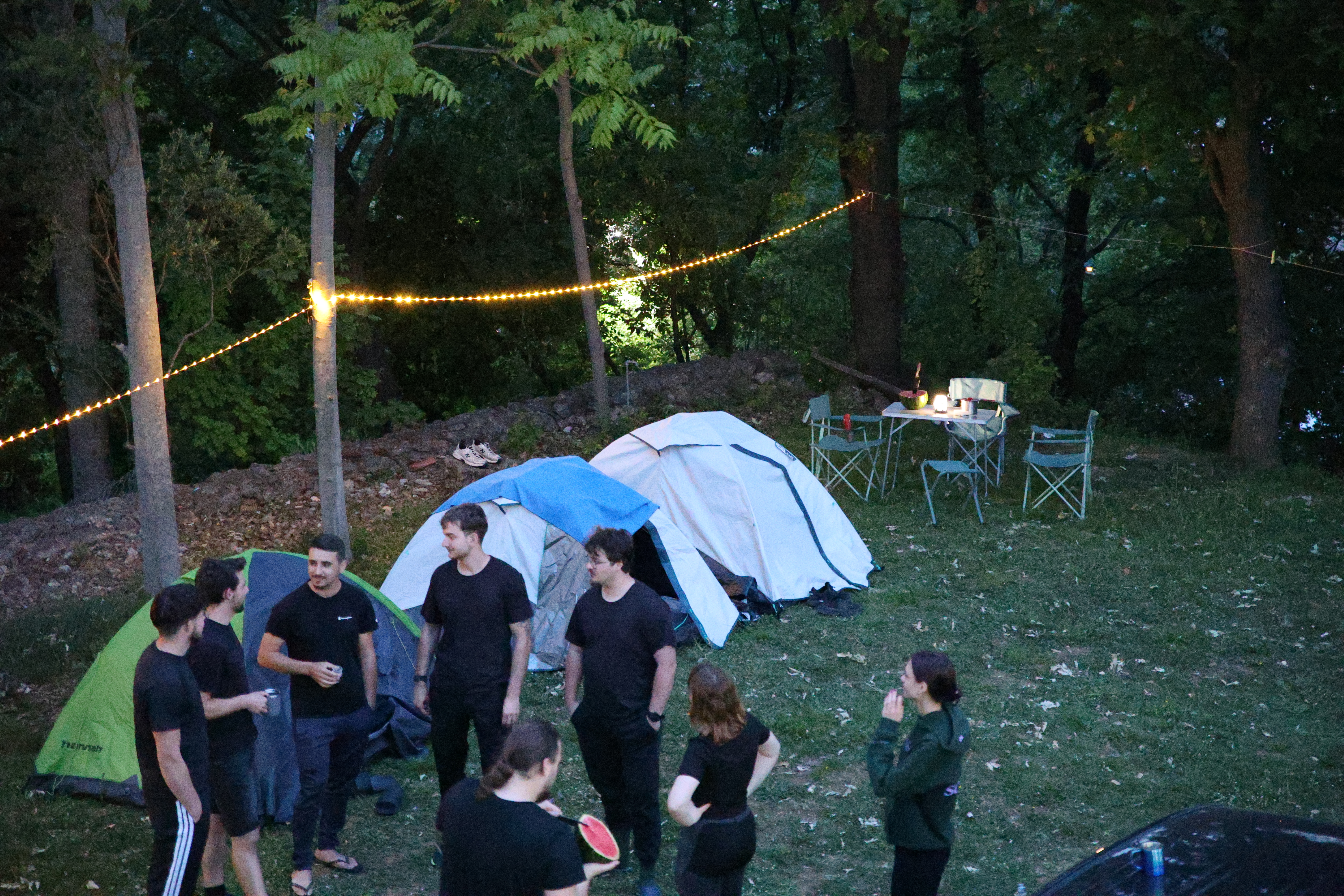 Camping Dajti — gathering around camp